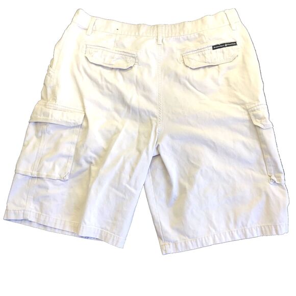 White Cargo Shorts Beverly Hills Polo Club 39 40 Mens Cotton Denim Chino Preppy - Picture 2 of 13